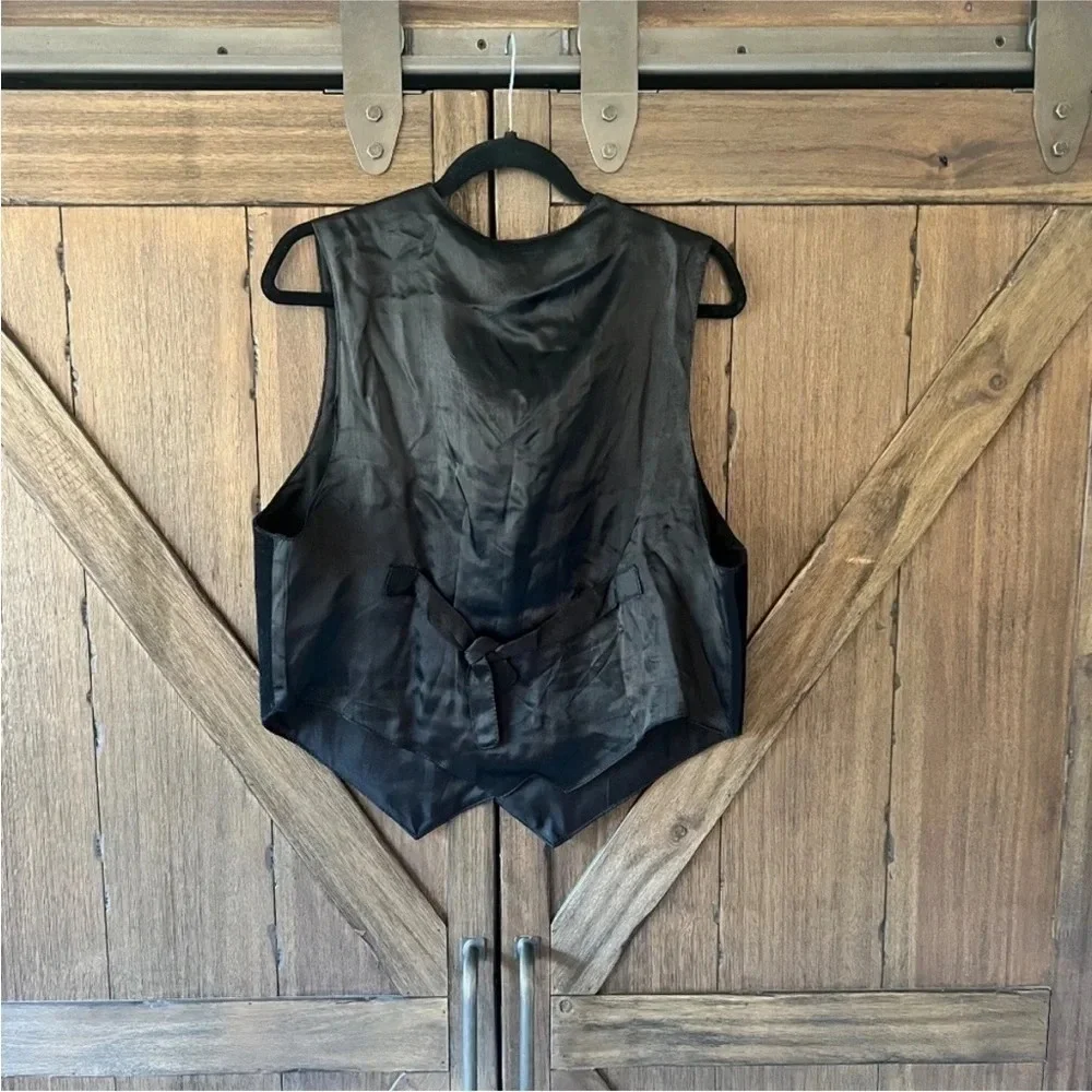 Mona Mode Vintage Genuine Leather
Moto Vest Black Size L - Picture 2 of 3